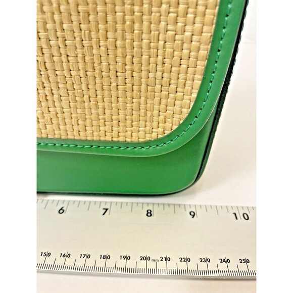 Valentina Fiore Genuine Leather Made in Italy Green  Crossbody Shoulder Handbag - Picture 9 of 16